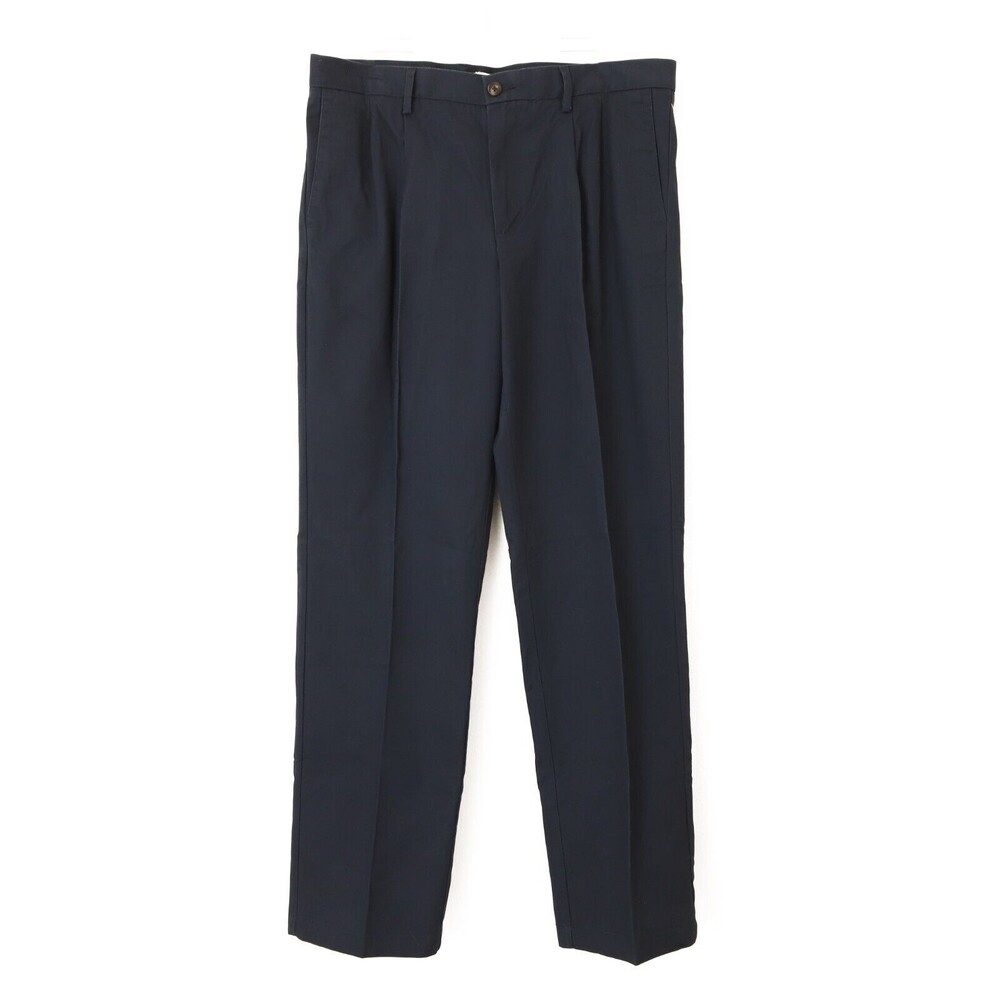 Amazon Essentials Classic Fit Pleated Pants 36W x 34L Navy Blue NEW Tag B17